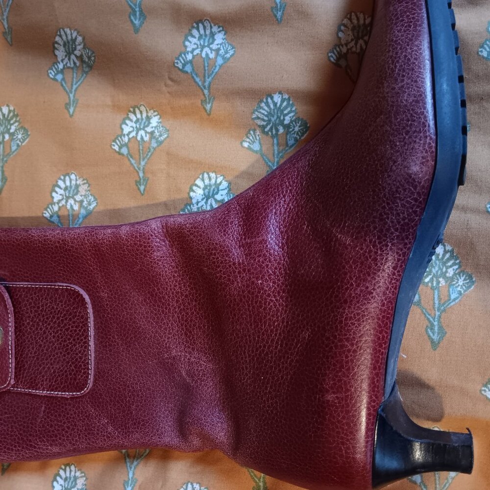 Womens Coach red kitten heel boots - Picture 4 of 5